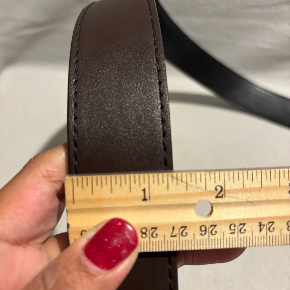 True Religion Mens Brown Belt with Silver tone Buckle size 40